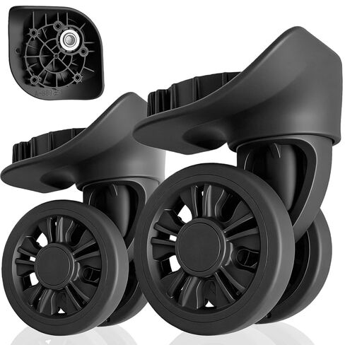 Luggage Wheels Replacement Wheel for Luggage Suitcase Repair 360° Rotating Suitcase Replacement Wheels with 5 Mounting Holes H899 in Kuwait