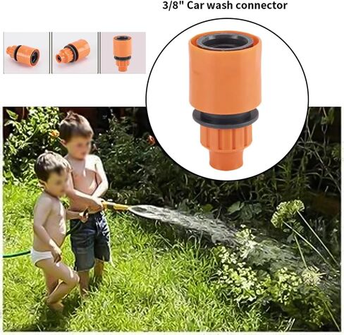 Hose Connector, 3/8" Car Wash Connector, ABS Quick Universal Connector Adapter Kit for Car Wash Water Pipe Faucet Washing Machine Accessories in Saudi Arabia