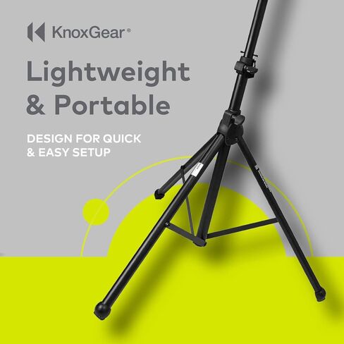 Knox Air Cushion Tripod Speaker Stand - Adjustable Up to 6 Feet, Heavy Duty Universal Support - Standard 35mm Mount Holder for Studio, DJ Events, Music Performance - Easy to Setup in Saudi Arabia