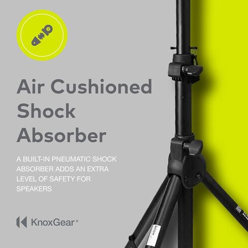 Knox Air Cushion Tripod Speaker Stand - Adjustable Up to 6 Feet, Heavy Duty Universal Support - Standard 35mm Mount Holder for Studio, DJ Events, Music Performance - Easy to Setup in Saudi Arabia