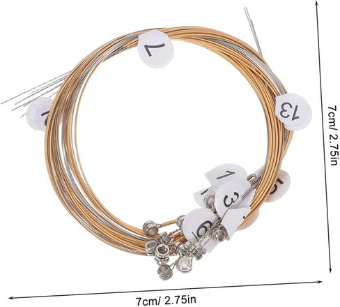 Yardwe Lyre Harp Metal String Replacement Set with Rivets Durable Strings for Sound Production Complete Kit for Amateur and Professional Musicians in Saudi Arabia