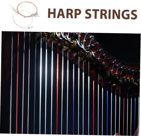 Yardwe Lyre Harp Metal String Replacement Set with Rivets Durable Strings for Sound Production Complete Kit for Amateur and Professional Musicians in Saudi Arabia