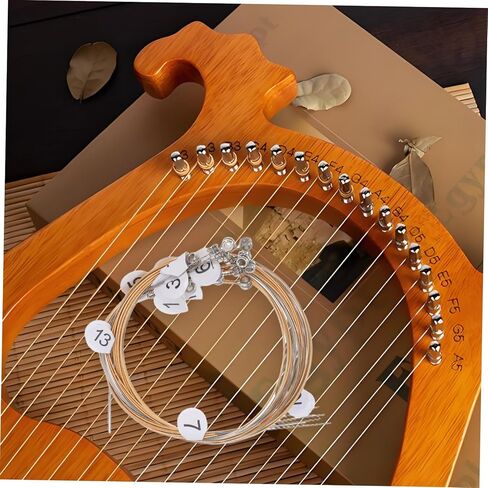 Yardwe Lyre Harp Metal String Replacement Set with Rivets Durable Strings for Sound Production Complete Kit for Amateur and Professional Musicians in Saudi Arabia