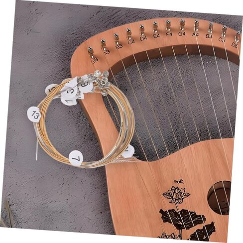 Yardwe Lyre Harp Metal String Replacement Set with Rivets Durable Strings for Sound Production Complete Kit for Amateur and Professional Musicians in Saudi Arabia