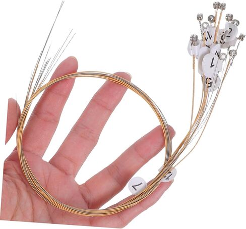 Yardwe Lyre Harp Metal String Replacement Set with Rivets Durable Strings for Sound Production Complete Kit for Amateur and Professional Musicians in Saudi Arabia
