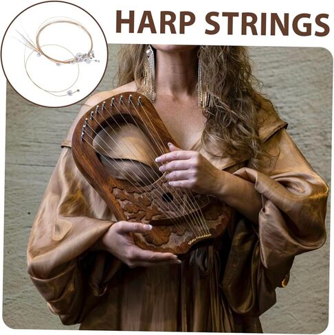 Yardwe Lyre Harp Metal String Replacement Set with Rivets Durable Strings for Sound Production Complete Kit for Amateur and Professional Musicians in Saudi Arabia