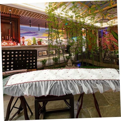 غطاء Guzheng الأنيق من HANABASS، غطاء من الدانتيل خفيف الوزن وقابل للطي مع أنماط معقدة، تصميم متين للاستخدام طويل الأمد مناسب للموسيقيين in Kuwait
