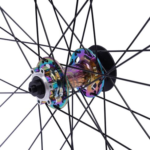 27.5" MTB Wheelset, Aluminum Alloy Rims with 45 Steel Spokes | Pre-Adjusted for Easy Installation | Includes Quick Release Levers | 200kg Weight Limit | Colorful & Black Design in Kuwait