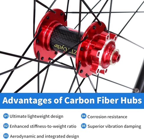 ZTZ 26"/27.5"/29" Mountain Bike Wheelset,Ultralight Carbon Hub Aluminum Alloy Rim 24H Bike Wheels, Quick Release Disc Brake MTB Wheels,Compatible 8-11 Speed Cassette in Kuwait