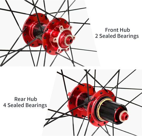 ZTZ 26"/27.5"/29" Mountain Bike Wheelset,Ultralight Carbon Hub Aluminum Alloy Rim 24H Bike Wheels, Quick Release Disc Brake MTB Wheels,Compatible 8-11 Speed Cassette in Kuwait