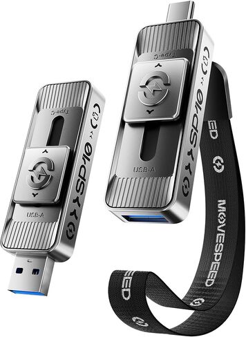 MOVE SPEED 512GB High-Speed 1050MB/s Read Pro Solid State Drives - Dual Ports USB 3.2 +Type C for Mac iOS Android Creators & Photographers in Kuwait