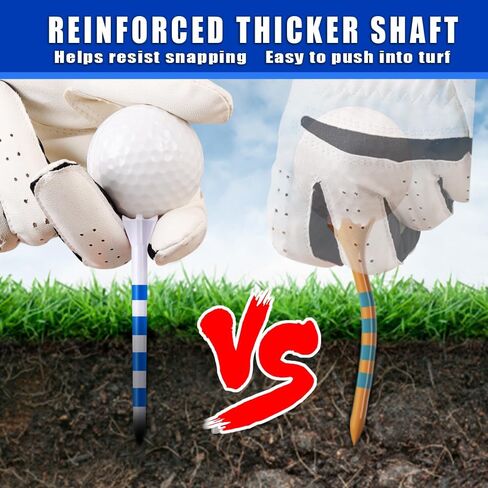 170 قطعة من تي شيرتات الجولف ذات الأداء الاحترافي - رأس ذو 4 شقوق يقلل من الدوران الجانبي | 5 مقاسات من قمصان الجولف البلاستيكية المختلطة (4 بوصات / 3¼ بوصة / 2¾ بوصة / 2⅛ بوصة / 1½ بوصة) لأقصى مسافة وتحكم in Kuwait