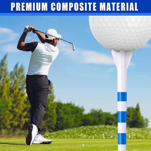 170 قطعة من تي شيرتات الجولف ذات الأداء الاحترافي - رأس ذو 4 شقوق يقلل من الدوران الجانبي | 5 مقاسات من قمصان الجولف البلاستيكية المختلطة (4 بوصات / 3¼ بوصة / 2¾ بوصة / 2⅛ بوصة / 1½ بوصة) لأقصى مسافة وتحكم in Kuwait