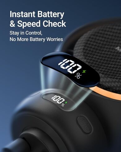 MAMAZING Mini Portable Stroller Fan, LED Display, 70° Auto-Oscillating Clip on Fan, 5 Speed Circulating Mode Included, Music & Night Light, 5000mAh USB-C Rechargeable Fan for Travel, Stroller, Car in Kuwait