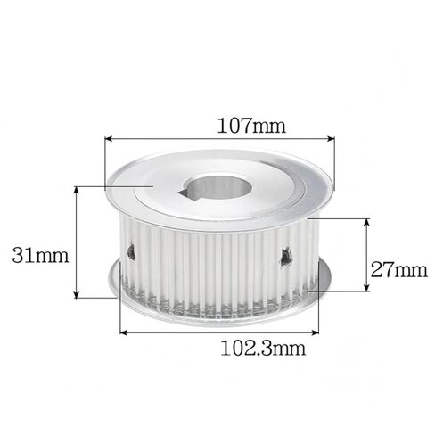 Timing Belt Drive Pulley 1pcs 5M AF-Type Timing Belt Pulley 65T 27mm Wide CNC Machine(Bore 24/8 * 3.3) in Saudi Arabia