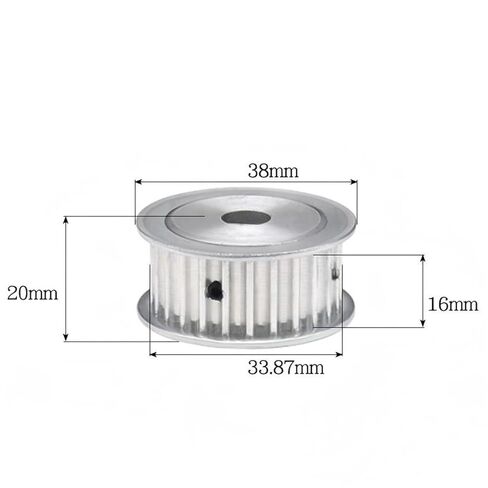 Timing Belt Drive Pulley 22Teeth 5M Timing Pulley AF Belt Width 11/16/21/27mm D Hole(Width 16mm-Bore 10 * 9) in Saudi Arabia