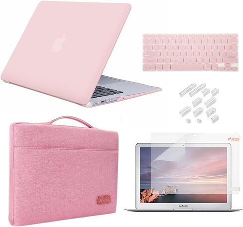 حافظة iCasso لجهاز MacBook Air 15 بوصة إصدار 2024 2023 M3 A3114 M2 A2941، حافظة صلبة وحقيبة حمل للكمبيوتر المحمول وواقي شاشة وغطاء لوحة مفاتيح لجهاز Mac Air 15.3 بوصة، أسود in Kuwait