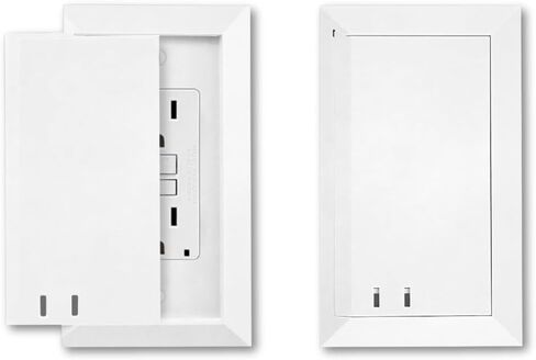 Child Resistant Outlet Cover (2-pack | White) | Decora GFCI Wall Plate | Sliding Door that Locks | Safe & Stylish | Patented Design | Made in the USA | Quick & Easy Installation | Socket Shield in Saudi Arabia