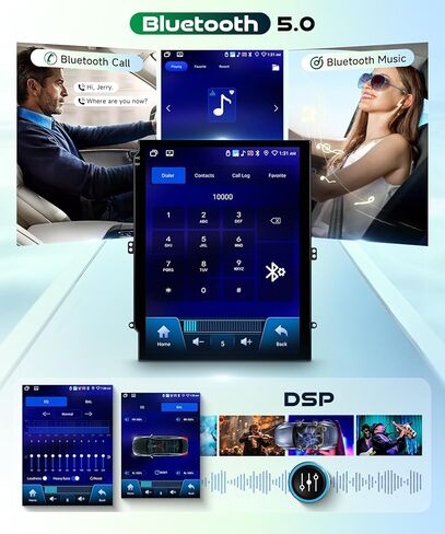 Vertical Android Car Stereo Radio for 2012 2013 2014 2015 2016 2017 2018 Ford Focus, Podofo Vertical HD IPS Touch Screen Bluetooth Radio with Mirror Link GPS Navigation Wifi FM Radio Backup Camera Mic in Saudi Arabia