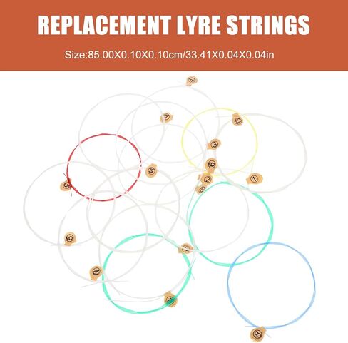 15pcs Lyre Harp Strings Durable Replacement Strings for Musical Instrument Accessories Lightweight Easy to Install for Beginners Professionals in Saudi Arabia