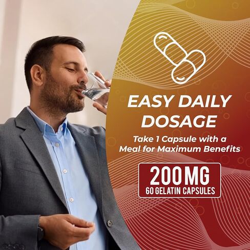 Ubiquinol CoQ10 200mg – High Absorption Active Coenzyme Q10 Supplement for Heart Health, Energy & Cellular Vitality | 60 Capsules, 60-Day Supply | Bioavailable Antioxidant Formula | Non-GMO in Kuwait