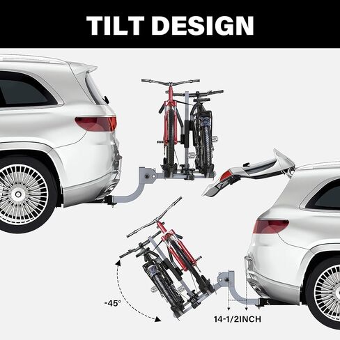 رف الدراجة في براديو رف ، رف قابل للطي 2 دراجة للدراجة القياسية ، الإطارات الدهنية والدراجة الإلكترونية ، رف دراجة ذكي خالٍ من التمايل ، 2 دراجة 180 رطلاً ، مستقبل 2 بوصة in Kuwait