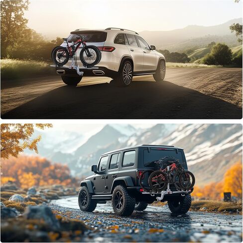 رف الدراجة في براديو رف ، رف قابل للطي 2 دراجة للدراجة القياسية ، الإطارات الدهنية والدراجة الإلكترونية ، رف دراجة ذكي خالٍ من التمايل ، 2 دراجة 180 رطلاً ، مستقبل 2 بوصة in Kuwait