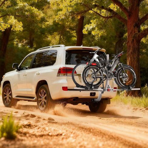 رف الدراجة في براديو رف ، رف قابل للطي 2 دراجة للدراجة القياسية ، الإطارات الدهنية والدراجة الإلكترونية ، رف دراجة ذكي خالٍ من التمايل ، 2 دراجة 180 رطلاً ، مستقبل 2 بوصة in Kuwait