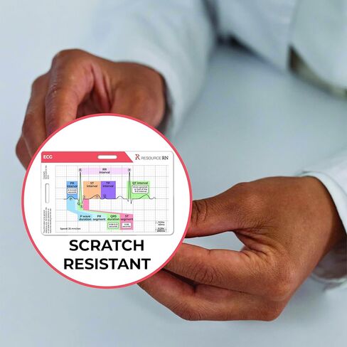 EKG Rhythm Analysis Reference Cards – 6-Card Set for Quick Interpretation – Compatible for Both Horizontal & Vertical Layout in Kuwait
