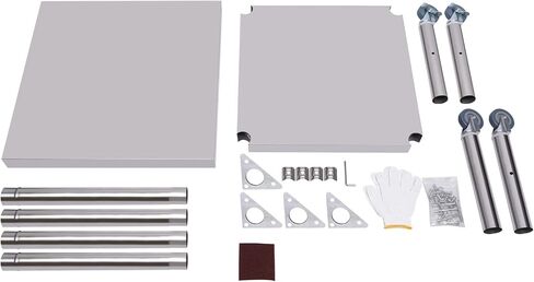 Stainless Steel Work Table 60 x 60 x 85 cm with 300 kg Load Capacity - Professional Gastro Kitchen Table on Wheels from Kitchen Stainless Steel Table in Saudi Arabia