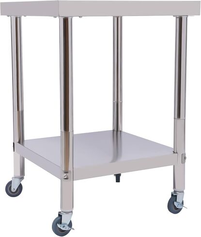 Stainless Steel Work Table 60 x 60 x 85 cm with 300 kg Load Capacity - Professional Gastro Kitchen Table on Wheels from Kitchen Stainless Steel Table in Saudi Arabia