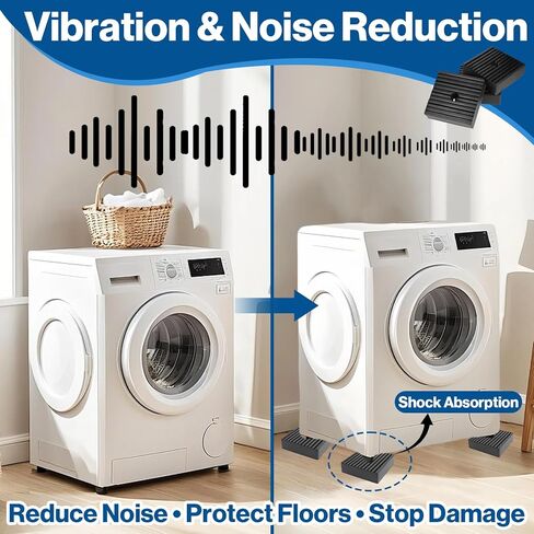 3-Pack Anti Vibration Pads 4"x4"x1", Solid Rubber Isolation Pads for Air Compressor, AC Condenser, Washing Machine, Treadmill - 960LBS Load Capacity, Noise Reduction, Non-Slip, Easy Installation in Kuwait