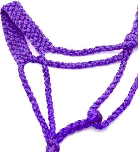 Jeffers Braided Mule Tape Halter with 10 ft Lead Rope for Horses 750–1200 lb - Full Size Adjustable Knot Horse Halter, Equestrian Training Tack for Riding, Trail, Western, Barn, Stable – Pink in Saudi Arabia