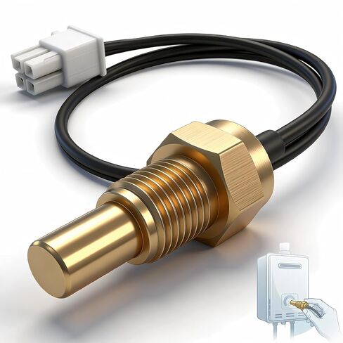 AP19299 Thermistor Chamber Sensor Replacement Compatible with Rheem Ultra Low NOx Tankless Water Heaters and Boilers, High-Precision Temperature Sensor for Professional Repair, 11.8 Inch Wire Length in Kuwait