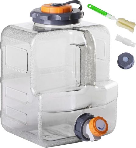 Redswing 4 جالون BPA حاوية مياه مجانية ، خزان تخزين المياه المحمولة مع حنفية للتنسيق في التخييم في الهواء الطلق ، دلو غذائي من الدرجة الكثيفة ، رمادي 15L in Kuwait