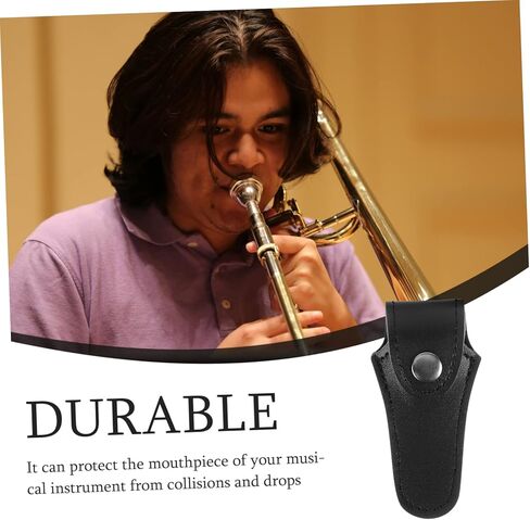 UPKOCH PU Leather French Horn Pouch Waterproof Instrument Storage Bag Zipper Closure Fits Trombone and Trumpet Accessories Sturdy Carrying Case for Musicians in Saudi Arabia