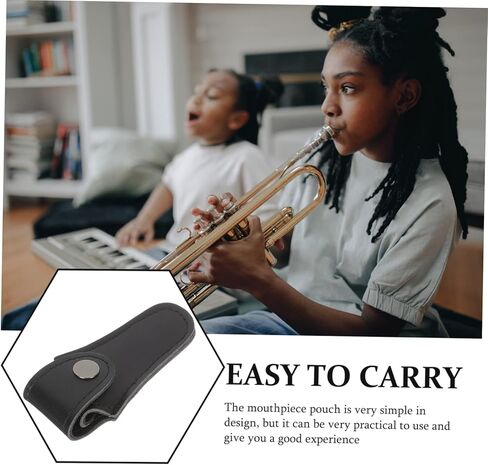 UPKOCH PU Leather French Horn Pouch Waterproof Instrument Storage Bag Zipper Closure Fits Trombone and Trumpet Accessories Sturdy Carrying Case for Musicians in Saudi Arabia