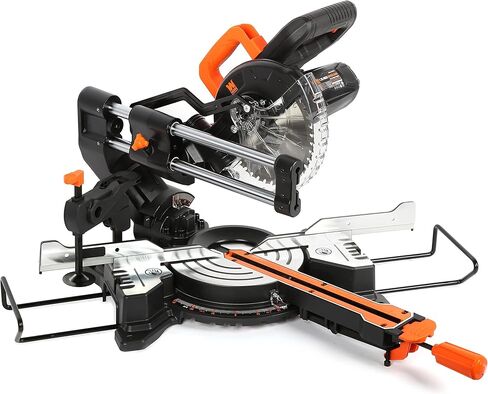 WEN 20V MAX 7.25 بوصة منشار ميتري للانزلاق اللاسلكي ، وفرس واحد وبدون فرش مع دليل قطع LED (أداة فقط-البطارية غير المدرجة) (20672BT) in Kuwait
