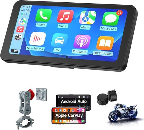Spedal CL871 6.25" Motorcycle CarPlay ＆ Android Auto Screen, Full Body Waterproof, GPS Navigation for Motorbike, Bluetooth, Siri/G00gle Assistant in Saudi Arabia