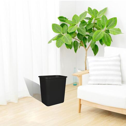 6 عبوات من علب القمامة الصغيرة السوداء مع 2 أكياس قمامة دوارة سعة 2 جالون 8 لتر صناديق قمامة بلاستيكية حاوية قمامة لغرفة النوم والمكتب والمطبخ in Kuwait