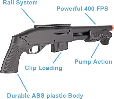 BBTac Airsoft Gun Package Desert Raider - Powerful Spring Rifle, Pump Action Shotgun, SMG, Two Pistols and BB Pellets, Preimum Airsoft Starter Pack in Saudi Arabia