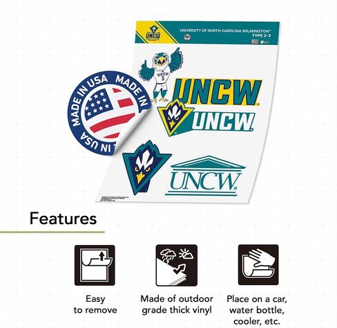 Desert Cactus University of North Carolina Wilmington Sticker Seahawks UNCW Vinyl Decals Laptop Water Bottle Car Scrapbook T2 (Type 2-3) in Kuwait