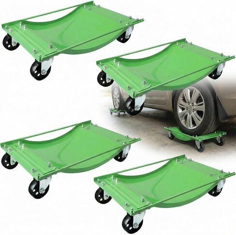 Car Dolly Set of 4, 8000LBS Heavy Duty Car Mover Dollies, Steel Wheel Skates for SUVs, Trucks, Motorcycles in Kuwait