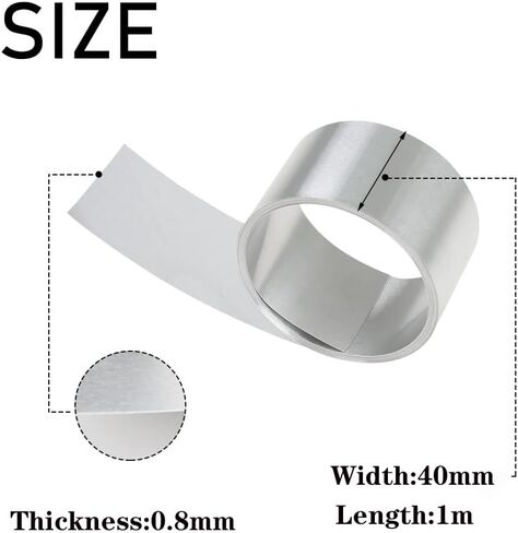 1060 Aluminum Foil Coil Aluminum Strip for Mechanical Industry DIY Crafts Thickness 0.8mm Length 1m,0.8mm×40mm in Saudi Arabia