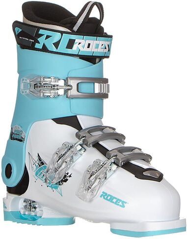 Roces Idea Free G Girls Ski Boots - 22-25/White-Light Blue-Black in Saudi Arabia