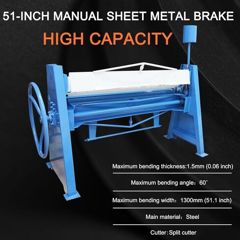 فرامل الصفائح المعدنية اليدوية مقاس 51 بوصة آلة ثني الصفائح المعدنية شديدة التحمل مقاس 16 سعة فولاذية معتدلة فرامل ضغط عالية الدقة لتصنيع الأعمال المعدنية in Kuwait