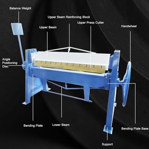 فرامل الصفائح المعدنية اليدوية مقاس 51 بوصة آلة ثني الصفائح المعدنية شديدة التحمل مقاس 16 سعة فولاذية معتدلة فرامل ضغط عالية الدقة لتصنيع الأعمال المعدنية in Kuwait