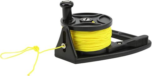 Alomejor Scuba Diving Reel Strong Nylon Thread Portable Wire Feeder for Snorkeling Underwater Water Sports 46m Yellow Dive Reel for Divers in Saudi Arabia