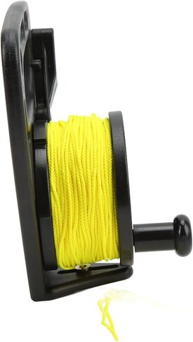 Alomejor Scuba Diving Reel Strong Nylon Thread Portable Wire Feeder for Snorkeling Underwater Water Sports 46m Yellow Dive Reel for Divers in Saudi Arabia