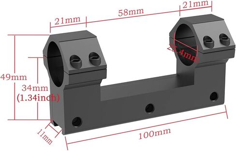 TPO 3/8 "حلقات نطاق تتوافق 1" نطاق جبل لملحقات Airsoft السكك الحديدية تتوافق 11 مللي متر in Kuwait